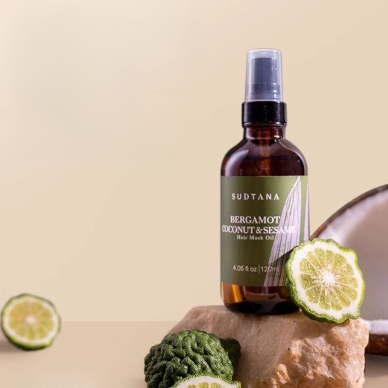 Sudtana Bergamot Coconut & Sesame Nourishing Hair Mask Oil