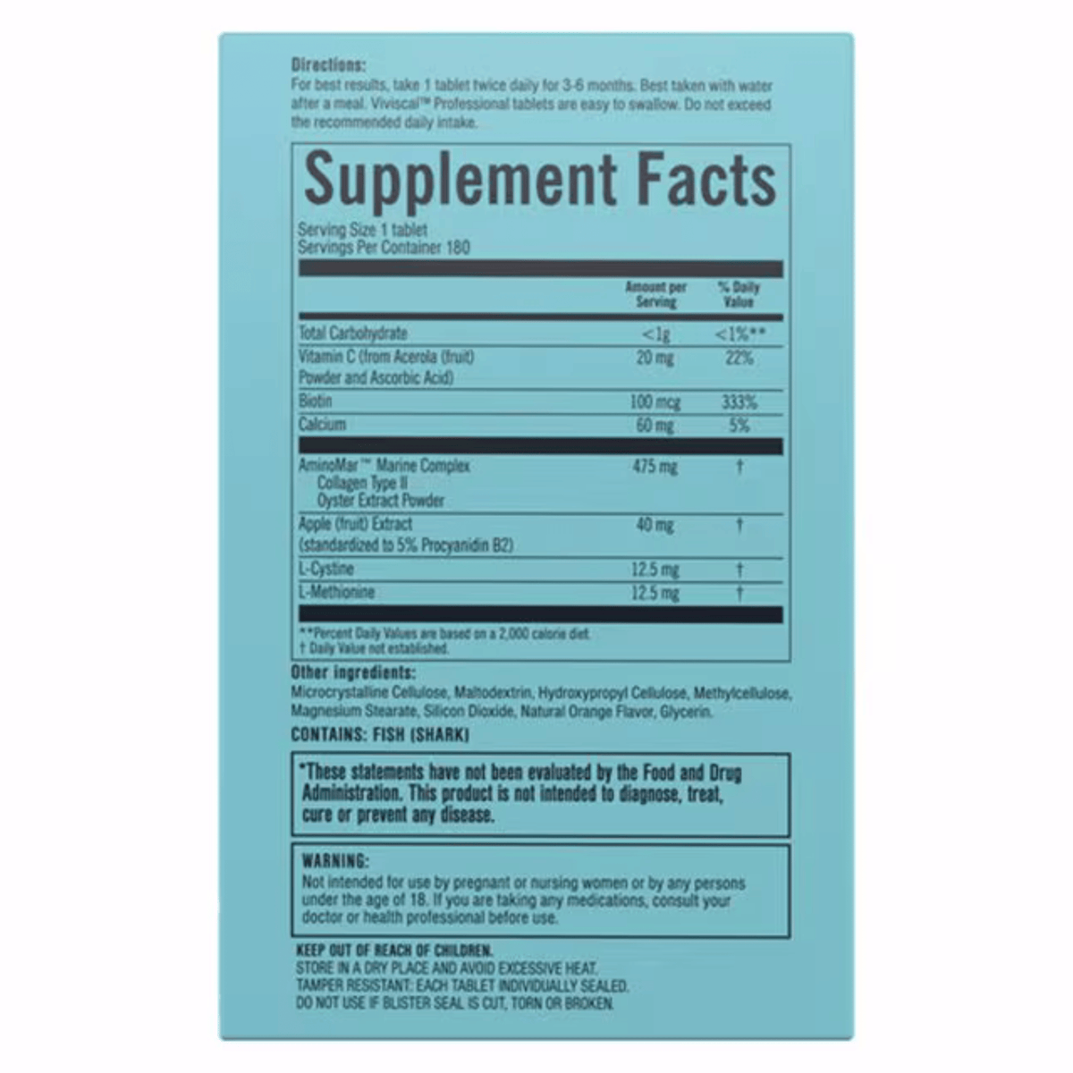 Viviscal PRO Hair Growth Supplement - 180 Tablets