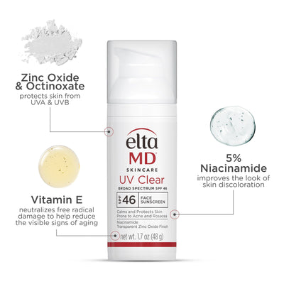 EltaMD UV Clear Untinted SPF 46 Broad-Spectrum Duo
