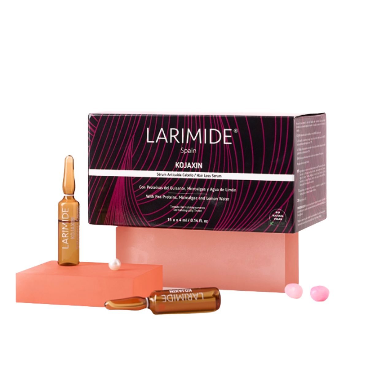 Larimide Kojaxin Stops Hair loss & Stimulates Growth Ampous (15 X 4ml)